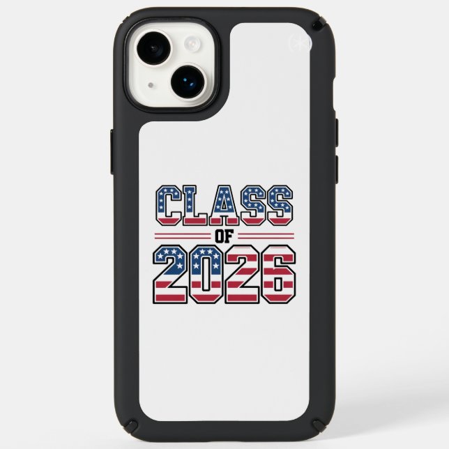Class of 2026 USA Flag Graduation Speck iPhone Case (Front)