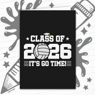Class of 2026 Volleyball Graduation It’s Go Time Card