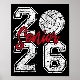 Class of 2026 volleyball senior 2026 graduation poster