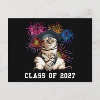 Class of 2027 Cat Lover Postcard