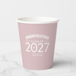 Class of 2027 Graduate Bold Paper Cups