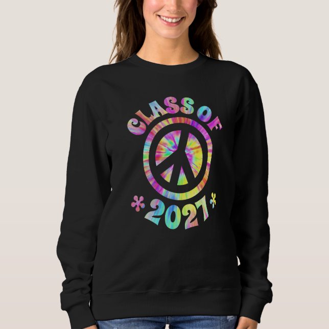Class Of 2027 Graduate Future Graduation Peace Sig Sweatshirt (Front)
