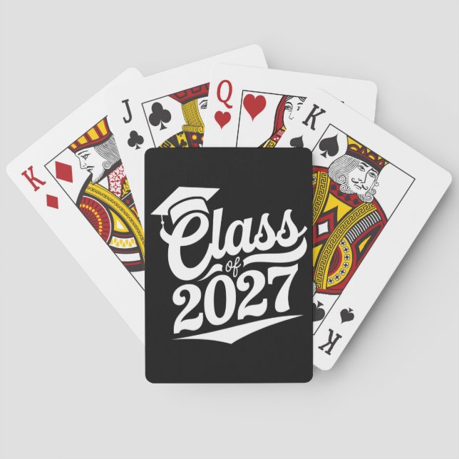 Class Of 2027 Graduation Graduate Poker Cards (Back)