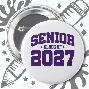 Class of 2027 High School Graduation Senior 2027 Button