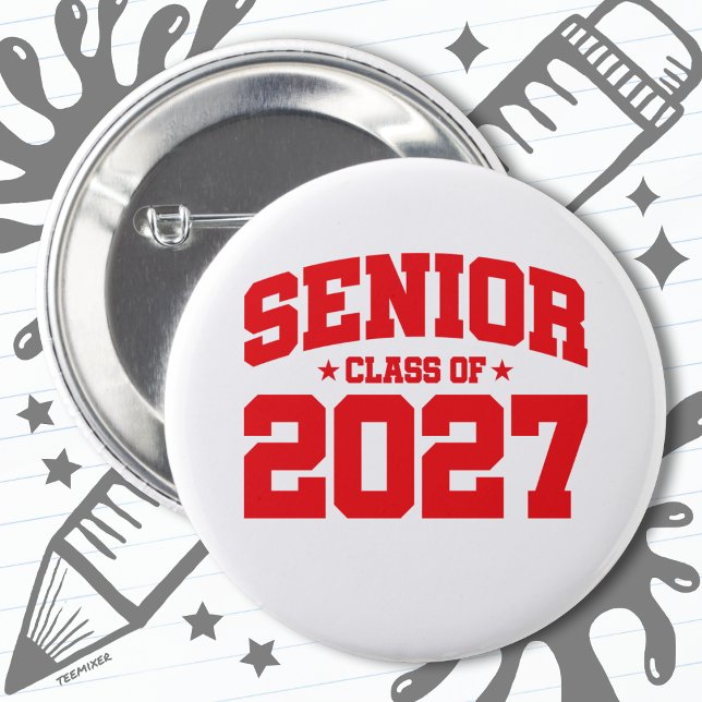Class of 2027 High School Graduation Senior 2027 Button (Creator Uploaded)