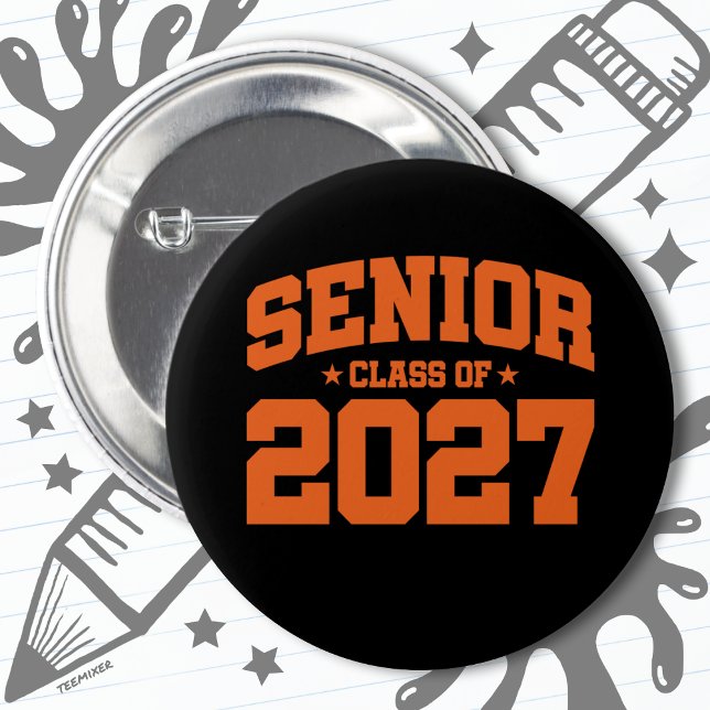 Class of 2027 High School Graduation Senior 2027 Button (Creator Uploaded)