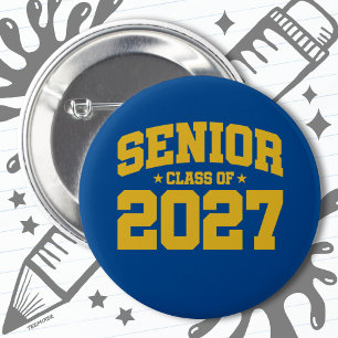 Class of 2027 High School Graduation Senior 2027 Button