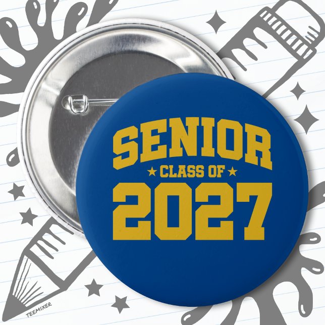 Class of 2027 High School Graduation Senior 2027 Button (Creator Uploaded)
