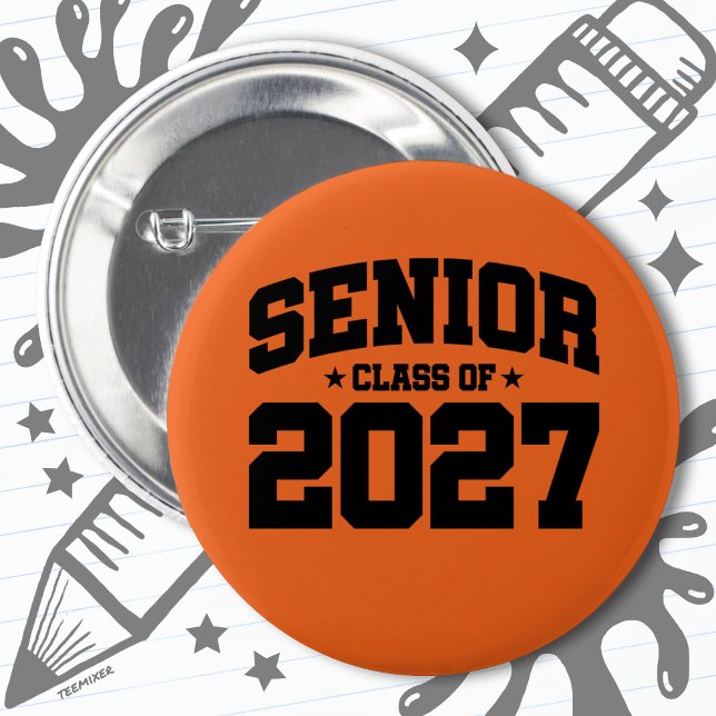 Class of 2027 High School Graduation Senior 2027 Button (Creator Uploaded)