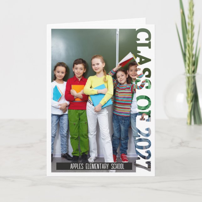 Class of 2027 Photo Graduation Announcement Card (Front)