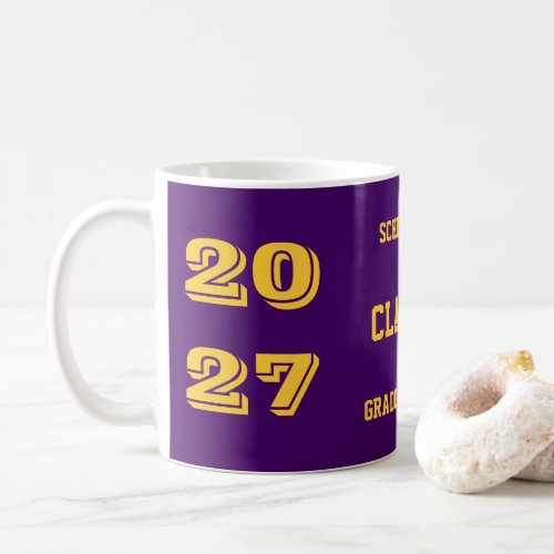 Class of 2027 Purple and Gold Mug by Janz