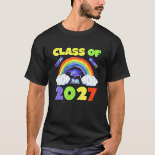 Class Of 2027 Rainbow Growing School Teacher Stude T-Shirt