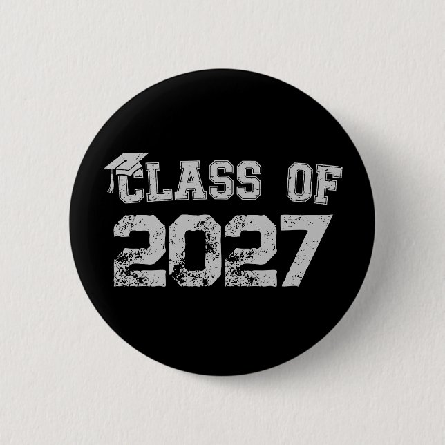 Class Of 2027 Senior Graduation 2026 Graduate Button (Front)