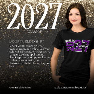 Class of 2027 Senior Ladies' Tri-Blend Shirt