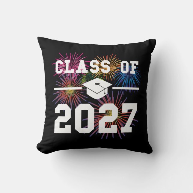 Class Of 2027 Senior Year Throw Pillow (Front)