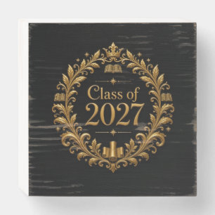 Class of 2027 wooden box sign