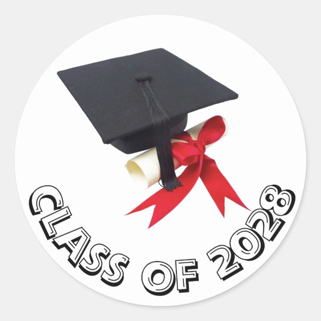 Class of 2028 Cap and Diploma Sticker by Janz (Front)