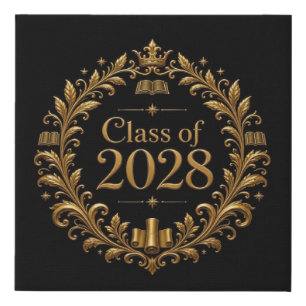 Class of 2028 faux canvas print