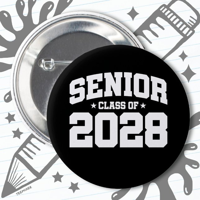 Class of 2028 High School Graduation Senior 2028 Button (Creator Uploaded)