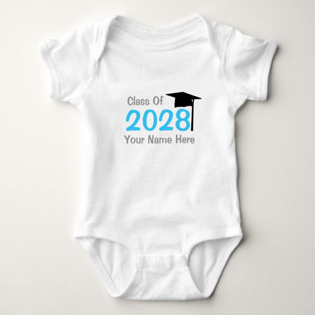 class of 2028 infant graduation baby bodysuit (Front)
