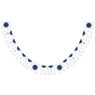 Class of 2028! Mandala in dark blue Bunting Flags