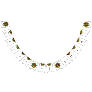 Class of 2028! Mandala in yellow & tan Bunting Flags