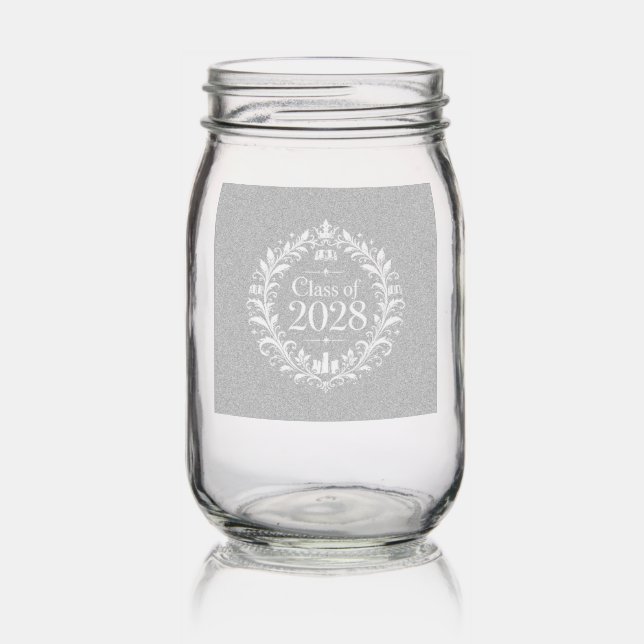 Class of 2028 mason jar (Glassware)