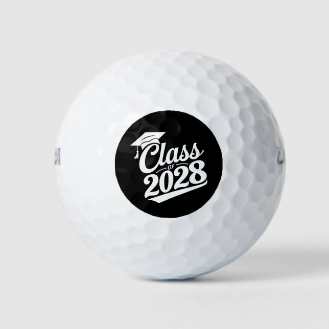 Class Of 2028 Proud Graduate Graduation Golf Balls (Front)