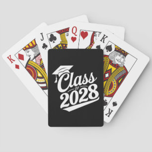 Class Of 2028 Proud Graduate Graduation Poker Cards