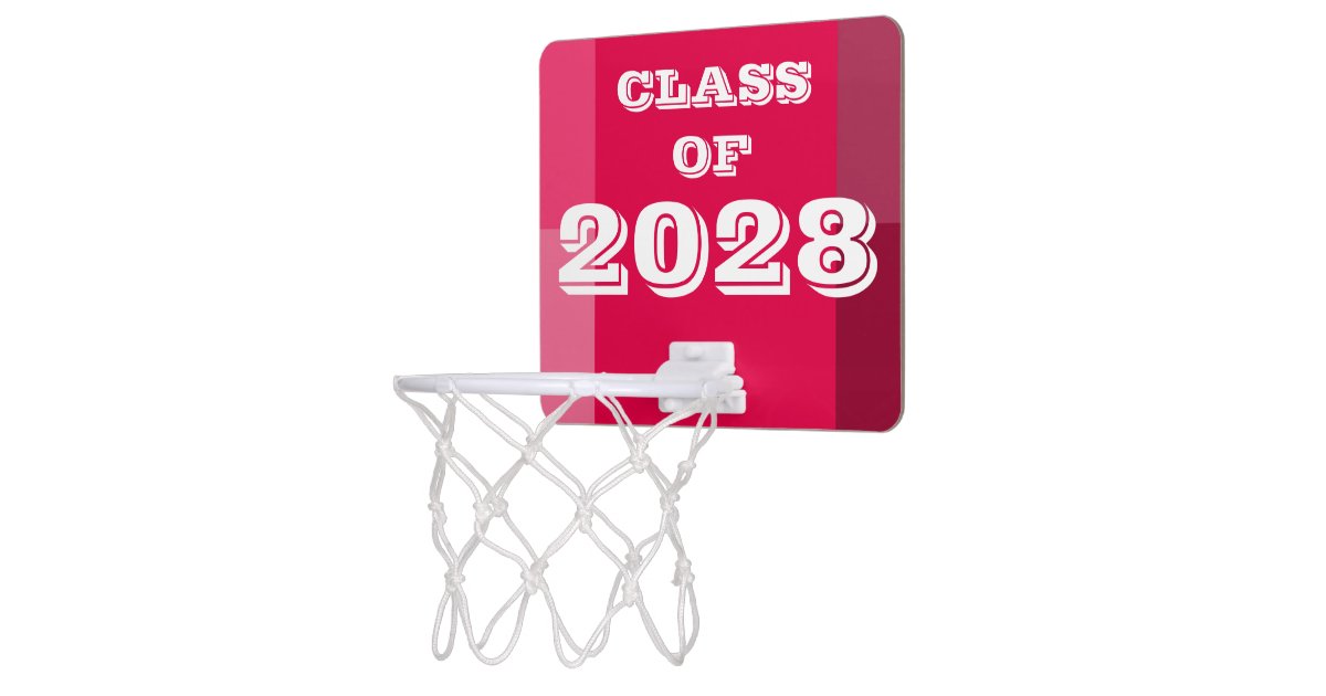 Class of 2028 Red White Basketball Hoop by Janz Zazzle Class of 2028 Red White Basketball Hoop by Janz Zazzle