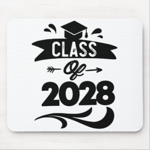 Class of 2028 TShirt Senior 2028 Graduation Mouse Pad