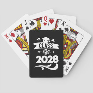 Class of 2028 TShirt Senior 2028 Graduation Poker Cards
