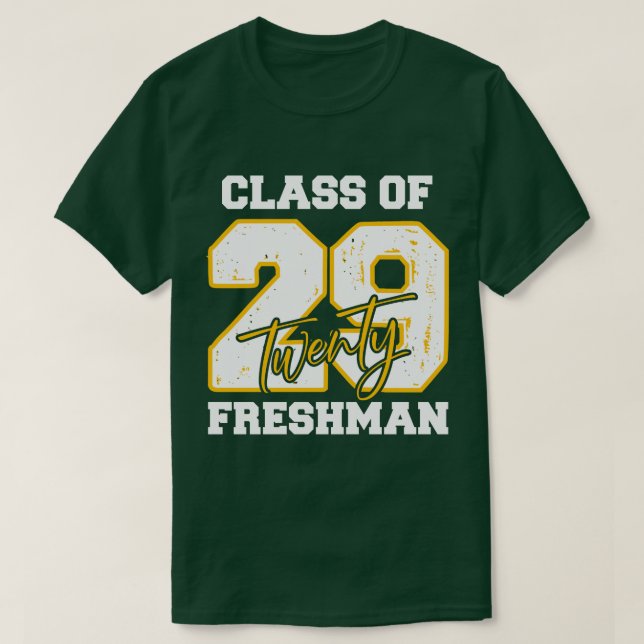 Class of 2029 Freshman High School Back To School T-Shirt (Design Front)