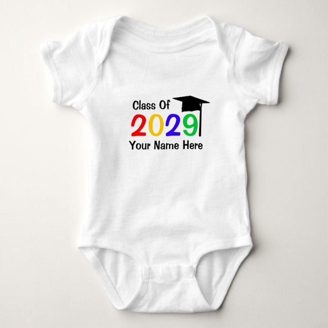 class of 2029 infant graduation baby bodysuit (Front)