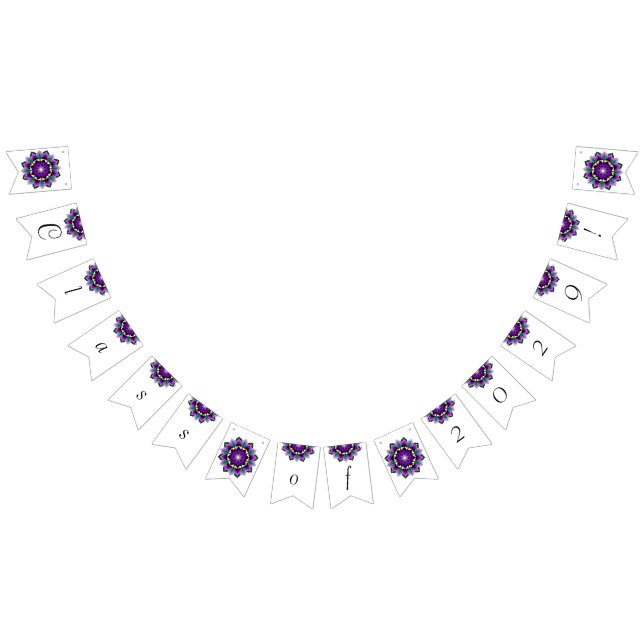 Class of 2029! Mandala in purple Bunting Flags (All)