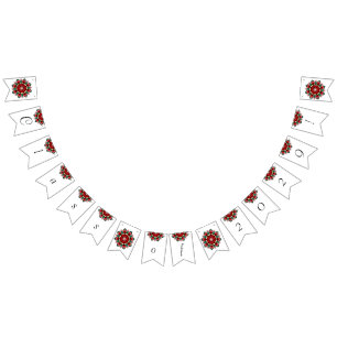 Class of 2029! Mandala in red Bunting Flags