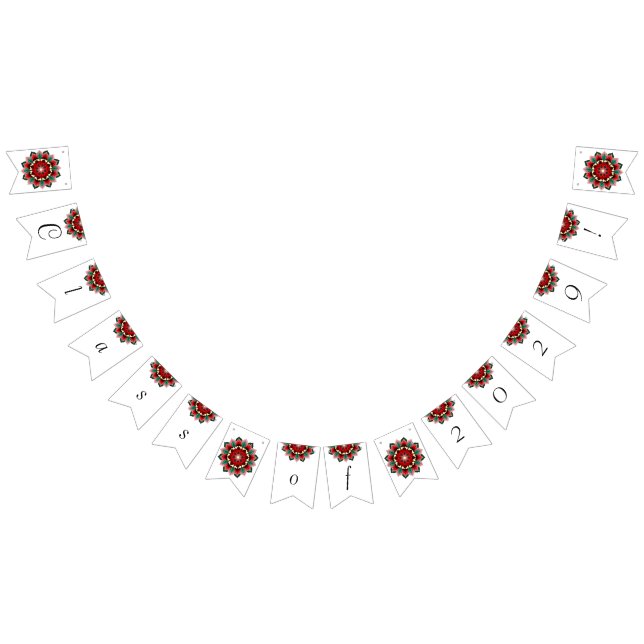 Class of 2029! Mandala in red Bunting Flags (All)