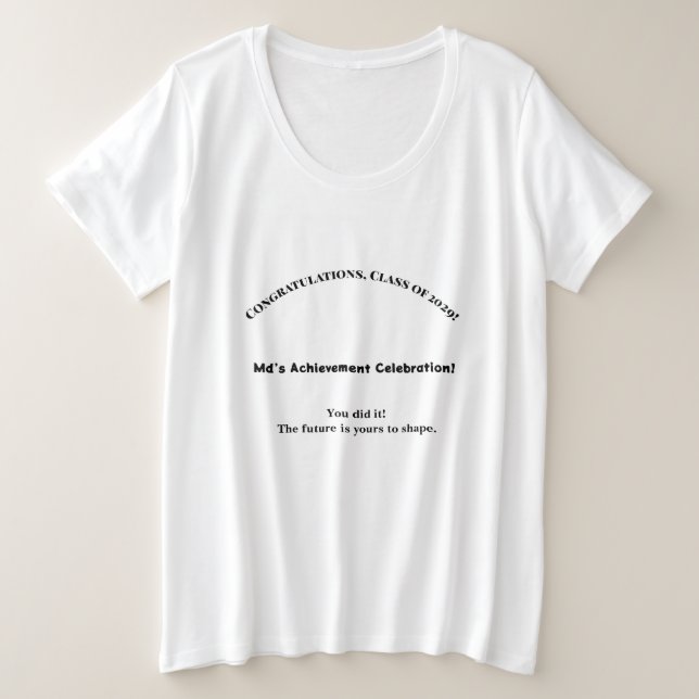 Class of 2029 Plus Tee | Custom Grad Pride (Design Front)