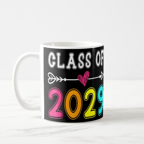 Class Of 2029 Senior 2029 Grow With Me School Grad Coffee Mug