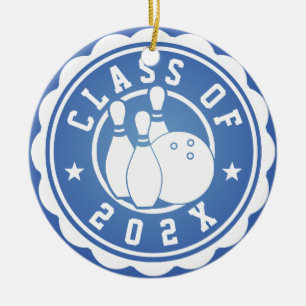 Class of 202X Bowling Team Ceramic Ornament
