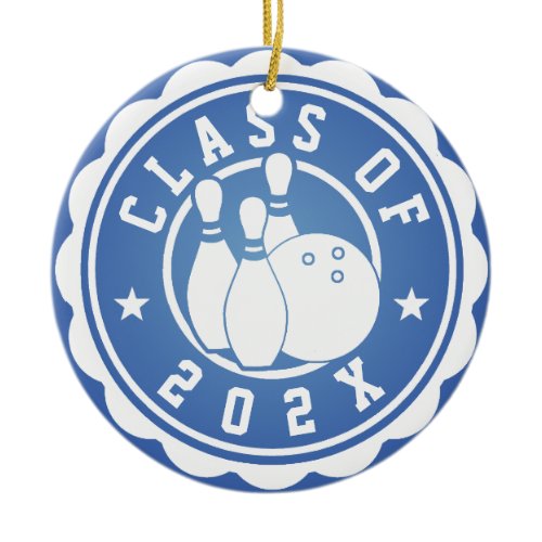 Class of 202X Bowling Team Ceramic Ornament