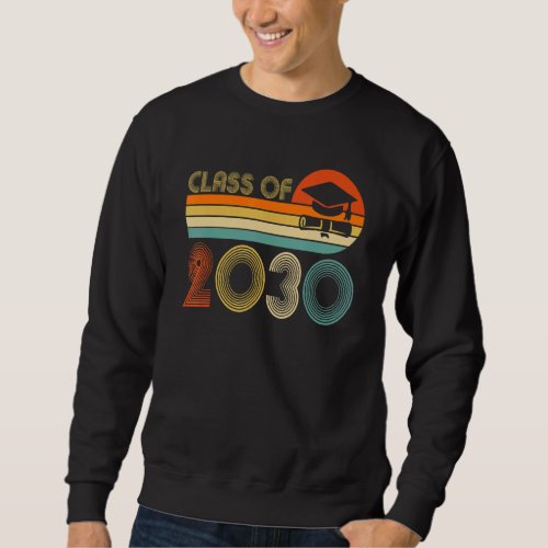 Class Of 2030 Grow With Me Pre K Graduate Vintage  Sweatshirt