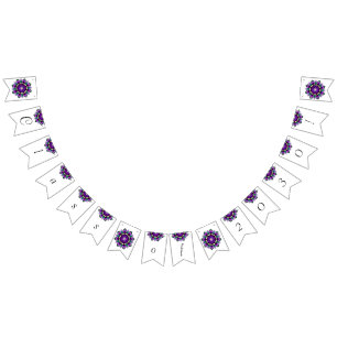 Class of 2030! Mandala in purple Bunting Flags