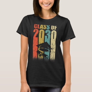 Class Of 2030 Retro Apparel For Day School Graduat T-Shirt