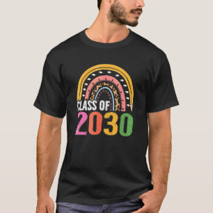 Class Of 2030 Senior 2030 Boho Rainbow Grow With M T-Shirt