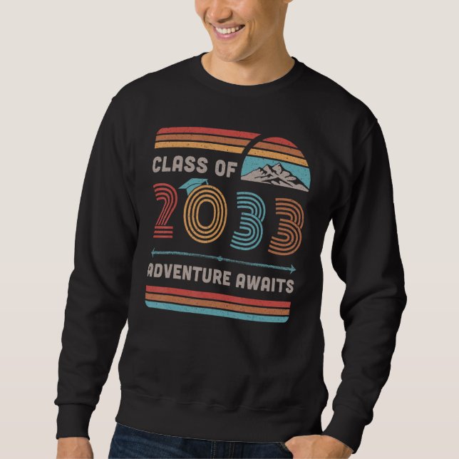 Class Of 2033 Grow With Me 2nd Second Grade 2033 G Sweatshirt (Front)