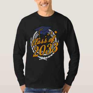 Class Of 2033 Grow With Me Kindergarten Graduate T-Shirt