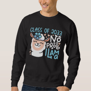 Class of 2033 No Prob Llama Grow With Me Pre K Gra Sweatshirt