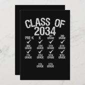 Class Of 2034 Grow With Me Graduation 6th Grade Holiday Card (Front/Back)