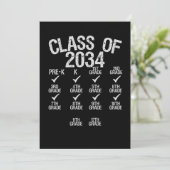 Class Of 2034 Grow With Me Graduation 6th Grade Holiday Card (Standing Front)